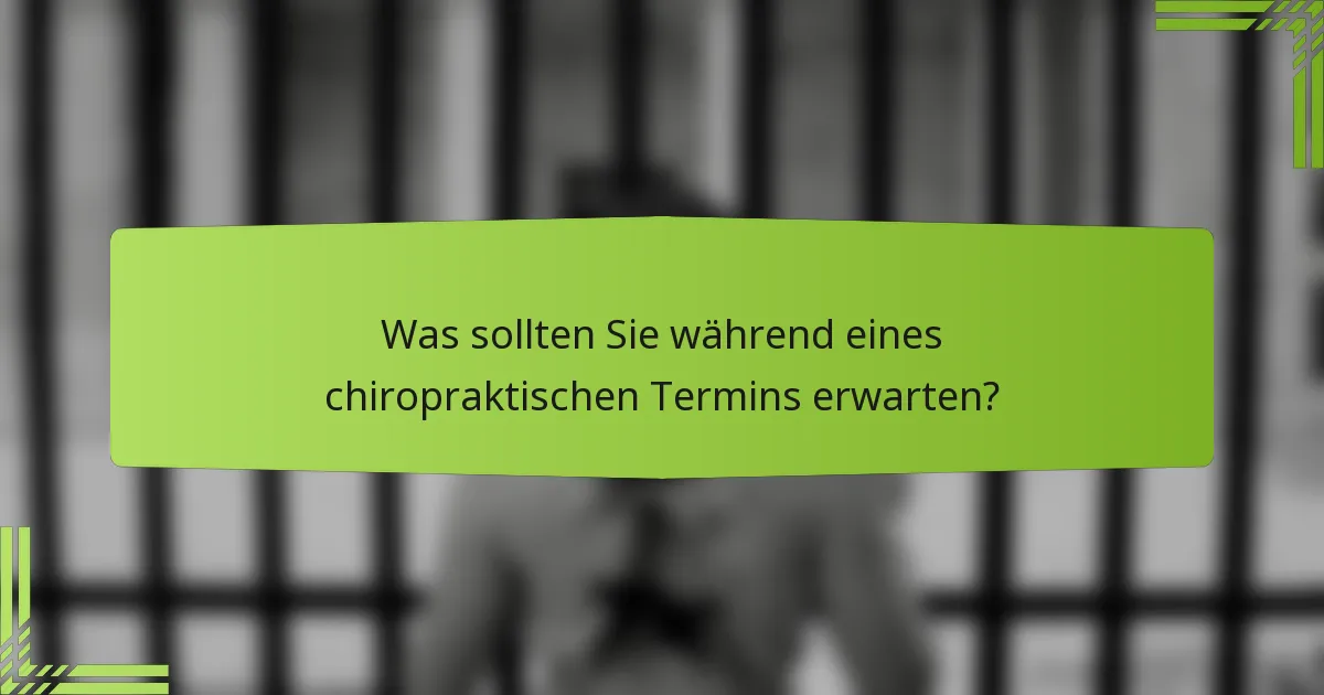 Was sollten Sie während eines chiropraktischen Termins erwarten?
